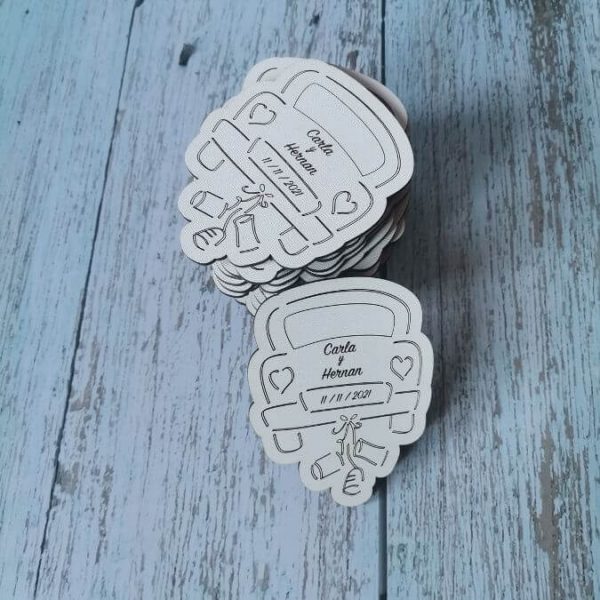 Recuerdo de Matrimonio Imantado en MDF Personalizado - Imagen 4