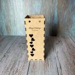 Recuerdo de Matrimonio Porta Vino en MDF 3mm