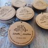 Llavero Personalizado de Recuerdo de Matrimonio - MDF/Durolac, 6cm - Imagen 2