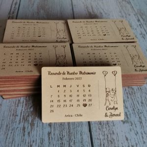 Recuerdo Calendario Imantado - 10 x 6cm (mod2)