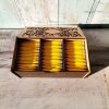 Caja para té de tres compartimientos personalizada para matrimonio