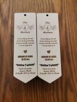 Recuerdo de matrimonio marca página personalizado 14 x 4cm