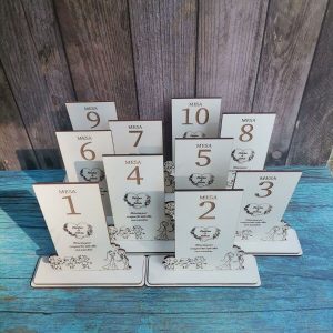 Número de mesa | 10 x 15cm (Mod 1)