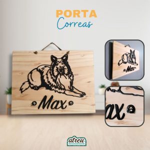 Cuadro personalizado porta correa para mascotas